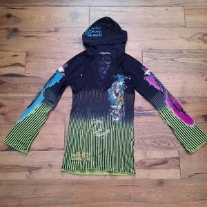 Ed Hardy by Christian Audigier Long Hooded Sweater
